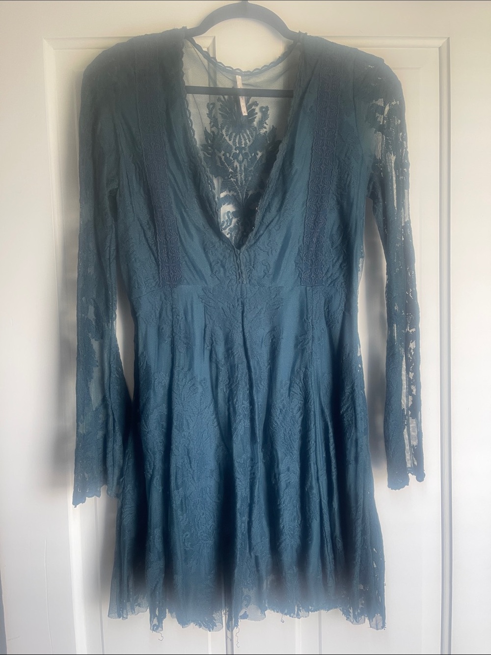 ASO Elena Gilbert Vampire Diaries Free People size 6 teal mini dress
